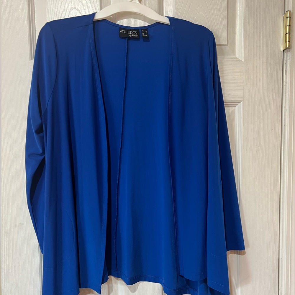 Attitudes by Renee Vibrant Blue Cardigan